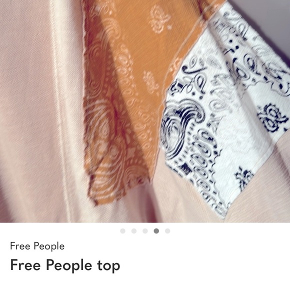 Free People Beige and Orange Sweatshirt - Picture 4 of 5